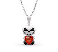 Jeulia Hug Me Love Confession Schädel Herz geschnitten Sterling Silber Halskette für sie mit Schmuckschatulle