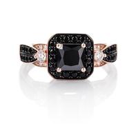 Jeulia Ring aus 925er Sterlingsilber Halo Prinzessin Schliff Valentinstag Versprechen Jubiläumsringe für Frauen und Mädchen mit Schmuckschatulle