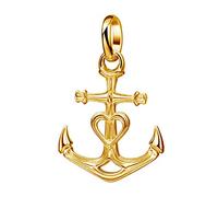 JEVELION Anker Gold Anhänger Maritim 333 Gelbgold 8 Karat / 8K Gold für Damen,