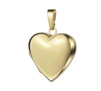 JEVELION Medaillon Herz 333 Gold Herz-Amulett für 2 Bilder zum Öffnen mit Halskette und Schmuck-Etui