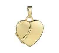 JEVELION Medaillon Herz klein 333 Gold 8 Karat Herz-Amulett für 2 Bilder zum Öffnen + Halskette