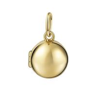 JEVELION Medaillon Kugel Anhänger für 1 Bild 333 Gold 8 Karat Bild Amulett rund zum Öffnen für Damen und Mädchen mit Halskette und Schmuck-Etui