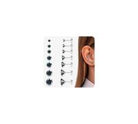 JeweBella 7 Pairs Klein Ohrstecker Chirurgenstahl Hypoallergen Medizinische Ohrstecker Silber Cubic Zirkonia Ohrringe Set Gesundheitsstecker Ohrringe Piercing Ohr Schlafen Knorpel Ohrringe Damen 2-8mm