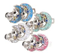 JEWEDECO 4 Stück Verstellbare Hosenverenger Knöpfe aus Legierung für Jeans und Kleider ohne Nähen Portable Taille Clips für Elegante Formelle Partys