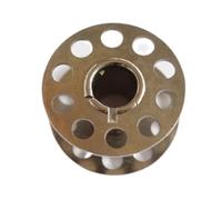 JEWEDECO 50 Stück Metall Nähmaschinenspulen 2,05x1,15cm Goldene Spulenkapsel für Industrielle Nähmaschinen Wiederverwendbar und Einfach zu Bedienen für Kleidung und Polster