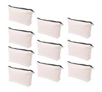 JEWEDECO Abschlussatmosphäre mit 20 Stück Schreibwarentaschen aus Canvas Reißverschluss Federmäppchen und Münzbeutel Praktisch zum Reisen und Selbstgemacht Gestalten Zufällige Farbe