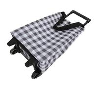 JEWEDECO Faltbarer Einkaufstrolley mit Ausziehbarem Griff Leichter Shopping Cart aus Oxford Robuste Faltbare Einkaufstasche mit Rädern Wiederverwendbar für Supermarkt und Alltag Große