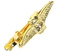 JEWEDECO Goldfarbene Krawattennadel Herren mit Eulen Design Klassische Krawattenklammer für Büro und Festliche Events