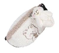 JEWEDECO Gürteltasche Damen Plüsch mit Cartoon Bären Stickerei Hüfttasche Klein aus Weichem Material Bauchtasche mit Reißverschluss für Alltag Reisen und Einkaufen