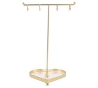 JEWEDECO Herzförmiger Schmuckständer aus Metall mit Stabiler Basis zur Präsentation und Aufbewahrung von Halsketten Ohrringen und Armbändern Schminktisch oder Schreibtisch