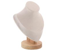 JEWEDECO Holzschmuckbüste mit Stabiler Konstruktion und Elegantem Realistischem Mannequin Design Schmuckständer für Halsketten Ringe und Armbänder im Verkaufsladen und Messen