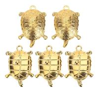 JEWEDECO Schildkrötenanhänger Dekorative Schlüssel und Taschenanhänger aus Legierung 5 Stück im Vintage Stil mit Komfortablem Griff für Schmuckherstellung und Bastelprojekte