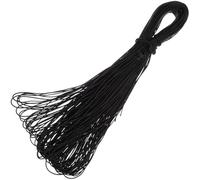 JEWEDECO Schwarzes 2,5mm Dünnes Elastisches Gummiband 100m Rundkordel für Maskenherstellung Selbstgemacht Bastel Nähzubehör