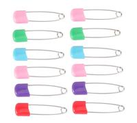 JEWEDECO Sicherheitsnadeln Aus Rostfreiem Edelstahl Größe s 12 Stück Verriegelbar Mit Kunststoffkopf Vielseitig Für Stoffwindeln Und Basteln