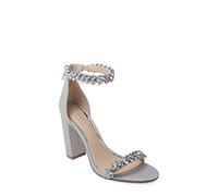 Jewel Badgley Mischka Damen Mayra Sandale mit Absatz, Silber, 42.5 EU