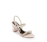 Jewel Badgley Mischka Damen Natasha Sandalen mit Absatz, Nude (Soft Nude), 37.5 EU