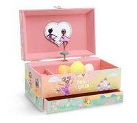 Jewelkeeper - Girl's Musikalische Schmuckaufbewahrungsbox mit schwarzer Ballerina, Kleine Königin Design - Schwanensee Melodie