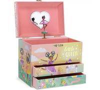 Jewelkeeper - Musikalische Schmuckschatulle mit 2 ausziehbaren Schubladen, Kleine Königin Ballerina Design - Schwanensee Melodie