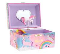 Jewelkeeper Musikalisches Schmuckkästchen Mädchen, drehendes Einhorn, Spieluhr, Schmuckaufbewahrung mit Zuckerwatte Design - Einhorn Geschenke für Mädchen - Schöner Träumer Song