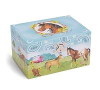 Jewelkeeper Schmuckschatulle Mädchen im Scheunendesign mit drehendem Pferd - Musikalisches Schmuckkästchen für Kinder mit Melodie Home on The Range - Schmuckaufbewahrung für Kinderschmuck