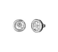 Guess JUBE02287JWRHBK Damen-Ohrringe Ohrstecker 4G Logo Silberfarben/Schwarz