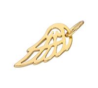 jewellerybox in Gold getaucht Sterlingsilber Offen Engelsflügel Charm Anhänger