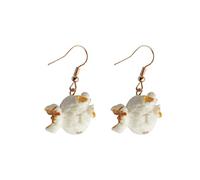 Jewelry Ohrstecker für Damen aus Edelstahl Fun Food Popcorn Ohrringe Diy Ohrringe Schmuck Lustige Persönlichkeit Kleine Ohrringe Frauen Geschenk Ohrringe Herren Schwarz Creolen (White, One Size)