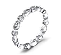 Jewelrypalace Modeschmuck Marquise Zirkonia Band Ring Damen, Hochzeitsringe Silber 925 Trauringe Eheringe für Frauen, Vorsteckring Stapelring Eternity Ring Bandring schmal, Ringe Set Schmuck 59