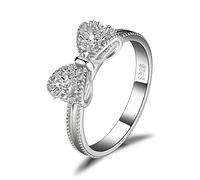 JewelryPalace Wickelring Schleife Verlobungsring Unendlichkeit Promise Eheringe Ring Silber 925 Damen, Zirkonia Silberringe Trauringe Damenring Hochzeitsringe Antragsring Ringe, Damen Schmuck 50