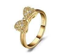 JewelryPalace Wickelring Schleife Verlobungsring Unendlichkeit Promise Eheringe Ring Silber 925 Damen, Zirkonia Trauringe Damenring Hochzeitsringe Antragsring Ringe, Damen Schmuck Vergoldet 55