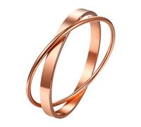 JewelryWe Damen Armreif Unendlichkeitszeichen Armband: Rosegold Edelstahl Infinity Unendlichkeit Zeichen Kreuz Kreis Armspange Manschettenarmband Geschenk für Frau Freundin Mutter
