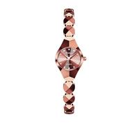 JewelryWe Damenuhr Klein Edelstahl Uhr: 30m Wasserdicht Analog Quarz Armbanduhr Damen Rosegold Schmales Edelstahlarmband Luxus Ultradünne Uhr mit Facettiert Glas & Diamantskala Zifferblatt