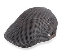 JewelryWe Herren Schirmmütze Flat Cap Cabbie Hat Sommerhut Gatsby Ivy Irish Hunting Stretch Newsboy Schiebermütze Grau