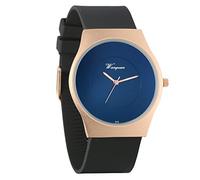 JewelryWe Herrenuhr Einfach Analog Quarz Armbanduhr 30M Wasserdicht schwarz Silikon Armband Uhren