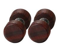 JewelryWe Holz Fake Plug Ohrstecker: 8mm Dunkelbraun Edelstahl Rund Kreis Ohrringe Holz Fake Ohr Plugs Cheater Tunnel Gauges Piercing Vintage Ohrschmuck Modeschmuck für Damen Herren