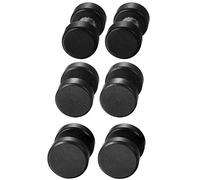 JewelryWe Holz Fake Plug Ohrstecker: 9 Paar Edelstahl Rund Kreis Ohrringe Set Holz Fake Ohr Plugs Cheater Tunnel Gauges Piercing 8-12mm Vintage Ohrschmuck Modeschmuck für Damen Herren