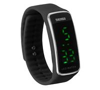 JewelryWe Kinder Junge Mädchen Armbanduhr, Fashion Kalender Multifunktion Digital Uhr Sportuhr mit GMT Zwei Zeitzonen/Datum und Tag/Weltzeit, Armband Farbe: Schwarz