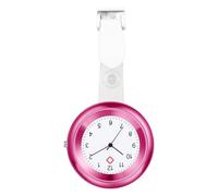 JewelryWe Krankenschwester Uhr Schwesternuhr mit Clip: Rosa Analog Quarz Taschenuhr mit Entenschnabelclip Krankenschwesteruhr Pflegeuhr Ansteckuhr für Ärzte, Pfleger und Pflegepersonal