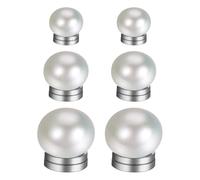 JewelryWe Perlen Magnet Ohrringe für Damen: 3 Paar 6-10mm Edelstahl Magnetische Ohrstecker Non-Piercings Perlenohrringe Weiß Rund Perle Ohrclips Ohne Ohrlöcher Schmuck Geschenk Silber