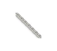 JewelryWeb Halskette aus 925er-Sterlingsilber, Karabinerverschluss, 1,50 mm, glitzernder Schnitt, runde Spiga-Kette, Halskette für Damen und Herren, 56 cm, Metall Silber Sterling Silber, Kein