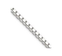 JewelryWeb Venezianerkette aus 925er-Sterlingsilber, 1,75 mm, mit 5 cm Verlängerung, für Damen und Herren, 46 centimeters, Metall Silber Sterling Silber, Kein Edelstein