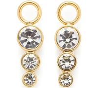 JEWELS BY LEONARDO Anhänger Beauty's Zelda • 1 Paar Charms-Anhänger aus goldfarbenem Edelstahl • drei runde Glassteine • Schmuck Geschenk für Frauen • 024902