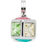 Leonardo Jewels Anhänger Clip&Mix Cubo, Ketten-Anhänger aus Edelstahl in Würfel-Form mit 6 verschieden farbigen Seiten, Schmuck Geschenk für Frauen, 023621