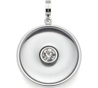 Leonardo Anhänger Dorma 024370 Damen – Edelstahl silber, Glasstein mit Zirkonia, Clipverschluss