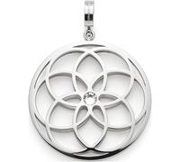 JEWELS BY LEONARDO Ketten-Anhänger Clip & Mix Flowery, silberfarbener Edelstahl, Blumenmuster 024942