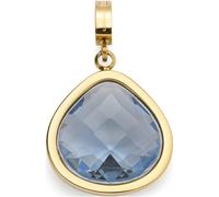 Leonardo Jewels Einzel Charm-Anhänger Juvinga für Damen aus Edelstahl mit Zirkonia in der Farbe Gold mit Clipverschluss, Höhe: 2,7 cm, 024425