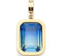 JEWELS BY LEONARDO Anhänger Clip & Mix Priska • Ketten-Anhänger aus goldfarbenem Edelstahl • facettierter Baguette Stein • Schmuck Geschenk für Frauen • 024967