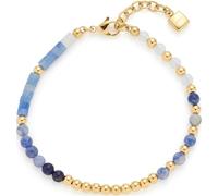 JEWELS BY LEONARDO Armband Belinda • Arm-Kette aus goldfarbenem Edelstahl • Filigrane Natursteine in Blau- und Weißtönen • 19-22 cm Länge • Schmuck Geschenk für Frauen • 024571