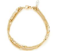 JEWELS BY LEONARDO Armband Caronna – goldfarbenem Edelstahl mit Goldkugeln, Perlmutt, 19 cm – 024918