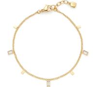 JEWELS BY LEONARDO Armband Ciao Liora – aus goldfarbenem Edelstahl, Baguette-Glassteine, 18–20 cm